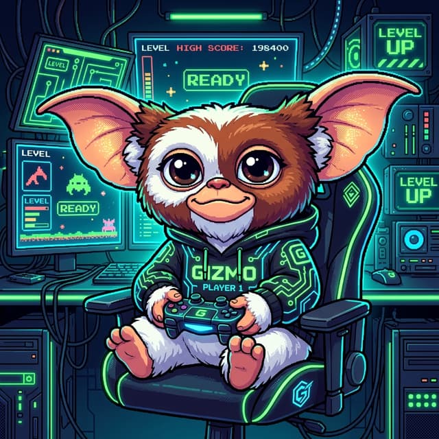 Gzmo mascot — a cute Gizmo-inspired tech character